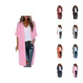 thumbnail image 1 of Kimono Cardigans for Women 3/4 Sleeve Sheer Chiffon Loose Open Front Lightweight Long Cardigans Summer Beach Coverups, 1 of 4
