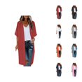 thumbnail image 1 of Kimono Cardigans for Women 3/4 Sleeve Sheer Chiffon Loose Open Front Lightweight Long Cardigans Summer Beach Coverups, 1 of 5