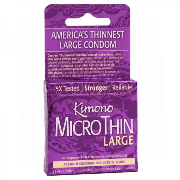 Mayer Laboratories Kimono Microthin Condom - Large 3 Ct