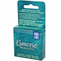 Kimono Micro Thin Aqua Lube Condom - Box of 3