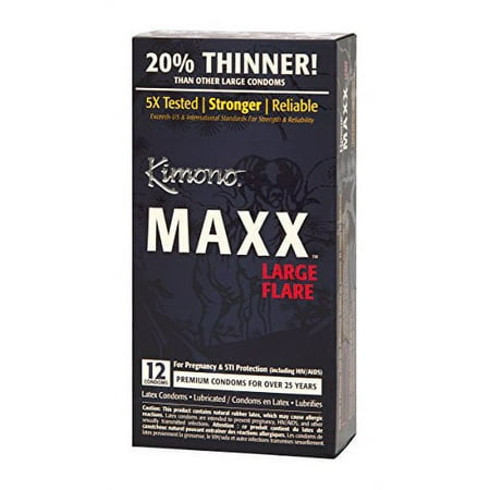 Kimono Condoms - Maxx - Large Flare - 12 Count