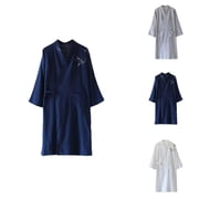 Kimono Robe for Men Cotton Yukata Spa Sauna Bathrobe Sleepwear Japanese Kimono Loungewear
