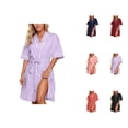 thumbnail image 1 of Kimono Robe for Women Summer Lightweight Short Robes Soft Spa Bathrobe Shower Robe Sleepwear, 1 of 6
