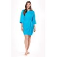 thumbnail image 1 of Kimono robes for Women Waffle Cotton robe, Short V-Neck For Female Sleepwear Loungewear bridal party bridesmaid wedding - Turquoise - Small / Medium, 1 of 45
