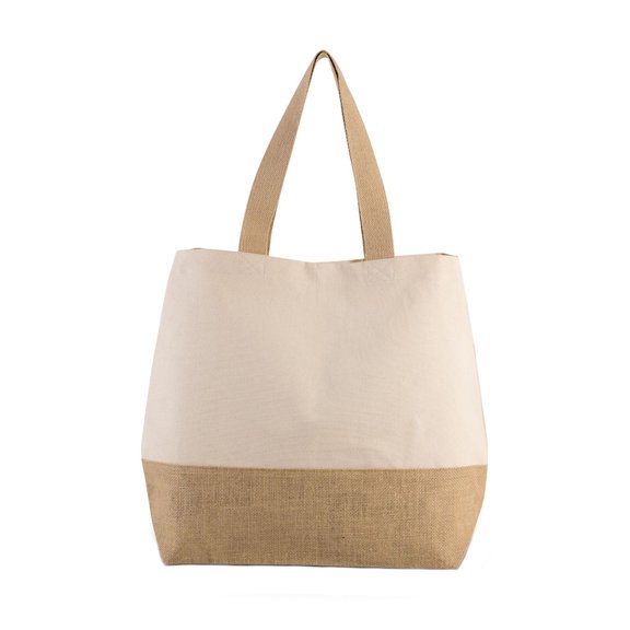 Kimood Canvas And Jute Shopper Bag