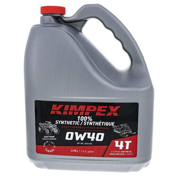 Kimpex 260613 260612 4-S100 0W40 4-Stroke Synthetic Engine Oil 1 Gallon ATV UTV Snowmobile
