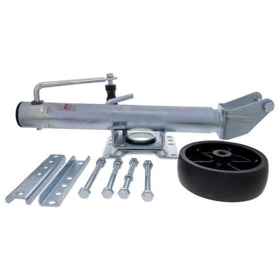 Kimpex 748601 Grey Steel Simple Wheel Swivel Jack 1500 lbs