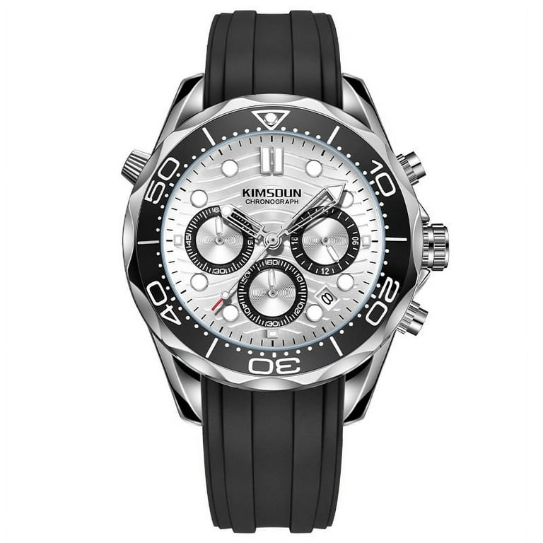 Kimsdun Men s High end Watches Luminous Waterproof Quartz Fashion Watches Black Walmart