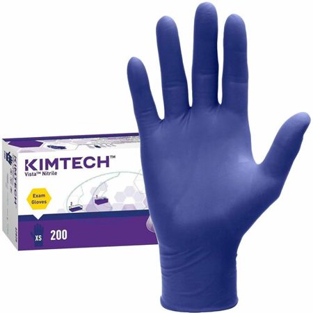 Kimtech Vista Nitrile Exam Gloves, 4.3 mil Thickness x 9.50" Glove Length, X-Small Size, Purple (62825) | 10 Boxes (2000 Total)