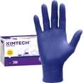 thumbnail image 1 of Kimtech Vista Nitrile Exam Gloves - Small Size - Nitrile - Blue - Recyclable, Textured Fingertip, Disposable, Beaded Cuff, Powdered, Non-sterile, Textured Fingertip - For Labora | Bundle of 5 Boxes, 1 of 1