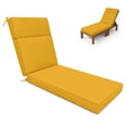 thumbnail image 1 of Kimunuk Outdoor Chaise Lounge Cushions, 72" x 21" x 4" Waterproof Pool Beach Recliner Replacement Cushions with Ties, Yellow, 1 of 7