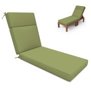 Kimunuk Outdoor Chaise Lounge Cushions, 72" x 21" x 4" Waterproof Pool Beach Recliner Replacement Cushions with Ties, Light Green