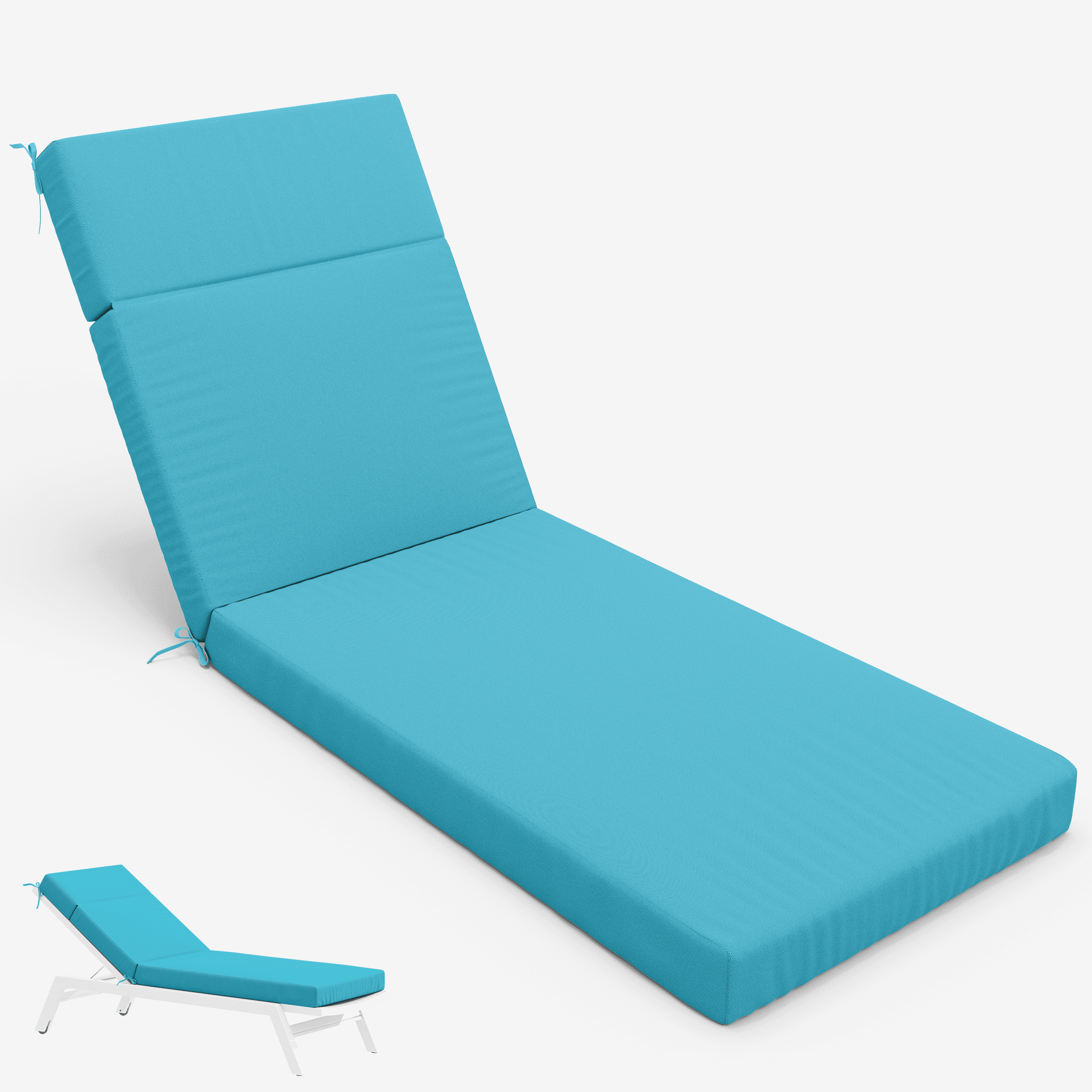 Kimunuk Outdoor Chaise Lounge Cushions, 80" x 26" x 4" Waterproof Pool ...