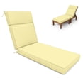 thumbnail image 1 of Kimunuk Outdoor Chaise Lounge Cushions, 80" x 26" x 4" Waterproof Pool Beach Recliner Replacement Cushions with Ties, Light Yellow, 1 of 7