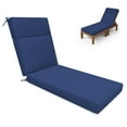 thumbnail image 1 of Kimunuk Outdoor Chaise Lounge Cushions, 72" x 21" x 4" Waterproof Pool Beach Recliner Replacement Cushions with Ties, Blue, 1 of 7