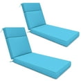 thumbnail image 1 of Kimunuk Outdoor Chaise Lounge Cushions set of 2, 80" x 26" x 4" Waterproof Pool Beach Recliner Replacement Cushions with Ties, Lake Blue, 1 of 7