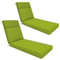 thumbnail image 1 of Kimunuk Outdoor Chaise Lounge Cushions set of 2, 80" x 26" x 4" Waterproof Pool Beach Recliner Replacement Cushions with Ties, Grass Green, 1 of 7