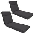 thumbnail image 1 of Kimunuk Outdoor Chaise Lounge Cushions set of 2, 80" x 26" x 4" Waterproof Pool Beach Recliner Replacement Cushions with Ties, Grey, 1 of 7