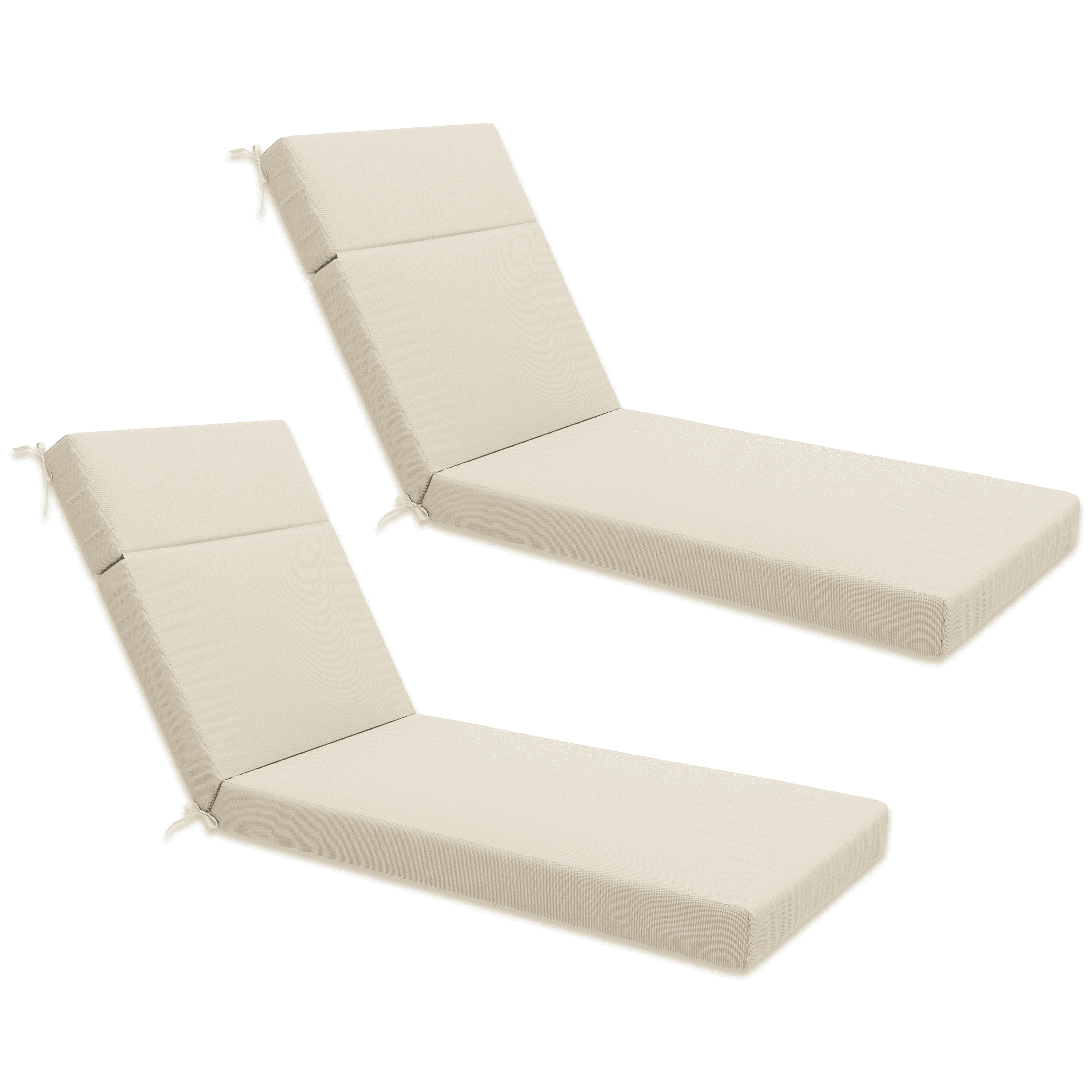 Kimunuk 2-Piece Outdoor Chaise Lounge Cushion Recliner Cushion, Beach ...