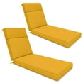 thumbnail image 1 of Kimunuk Outdoor Chaise Lounge Cushions set of 2, 72" x 21" x 4" Waterproof Pool Beach Recliner Replacement Cushions with Ties, Yellow, 1 of 7