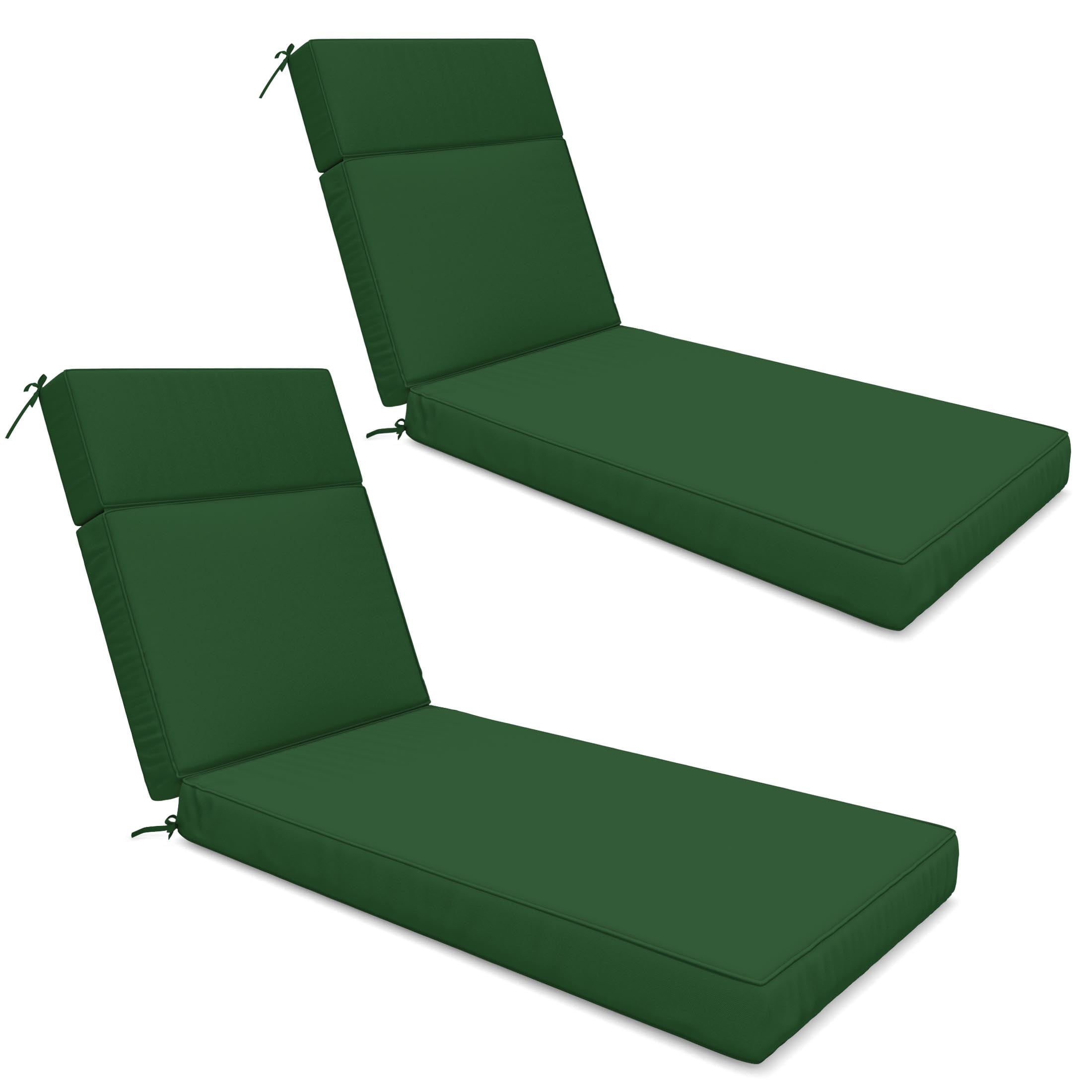 Kimunuk Outdoor Chaise Lounge Cushions set of 2, 72" x 21" x 4