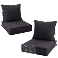 thumbnail image 1 of Kimunuk 2 Set Outdoor Cushion for Patio Furniture, 22" L X 24" W X 5" H Splash-Proof Outdoor Deep Seat Cushions with Tie for Patio Chair, Grey, 1 of 8