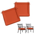 thumbnail image 1 of Kimunuk 2Pcs Outdoor Chair Cushions Slipcovers, 18.5" x 16" Replacement Waterproof Non-Slip Patio Seat Cushion Covers with Handle,Orange, 1 of 7