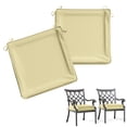 thumbnail image 1 of Kimunuk 2Pcs Outdoor Chair Cushions Slipcovers, 24" x 24" Replacement Waterproof Non-Slip Patio Seat Cushion Covers with Handle,Light Yellow, 1 of 7