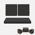 thumbnail image 1 of Kimunuk 3 Piece Wicker Chair Cushions, Waterproof Patio Loveseat Chair Cushions Set for Outdoor Indoor Furniture, Black, 1 of 6