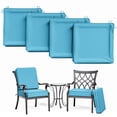 thumbnail image 1 of Kimunuk 4Pcs Outdoor Slipcovers for Chair Cushions , 17" x 16" Replacement Waterproof Non-Slip Patio Seat Cushion Covers with Handle,Lake Blue, 1 of 7