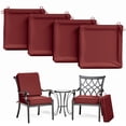 thumbnail image 1 of Kimunuk 4Pcs Outdoor Slipcovers for Chair Cushions , 19" x 19" Replacement Waterproof Non-Slip Patio Seat Cushion Covers with Handle,Burgundy, 1 of 7