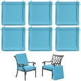 thumbnail image 1 of Kimunuk 6Pcs Outdoor Chair Cushions Slipcovers, 17" x 16" Lake Blue Replacement Waterproof Non-Slip Patio Seat Cushion Covers with Handle, Covers Only, 1 of 7