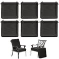 thumbnail image 1 of Kimunuk 6Pcs Outdoor Chair Cushions Slipcovers, 18.5" x 16" Black Replacement Waterproof Non-Slip Patio Seat Cushion Covers with Handle, Covers Only, 1 of 7