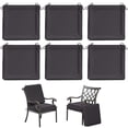 thumbnail image 1 of Kimunuk 6Pcs Outdoor Chair Cushions Slipcovers, 18.5" x 16" Grey Replacement Waterproof Non-Slip Patio Seat Cushion Covers with Handle, Covers Only, 1 of 7