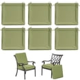 thumbnail image 1 of Kimunuk 6Pcs Outdoor Chair Cushions Slipcovers, 18.5" x 16" Light Green Replacement Waterproof Non-Slip Patio Seat Cushion Covers with Handle, Covers Only, 1 of 7