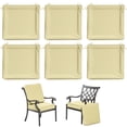 thumbnail image 1 of Kimunuk 6Pcs Outdoor Chair Cushions Slipcovers, 18.5" x 16" Light Yellow Replacement Waterproof Non-Slip Patio Seat Cushion Covers with Handle, Covers Only, 1 of 7