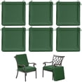 thumbnail image 1 of Kimunuk 6Pcs Outdoor Chair Cushions Slipcovers, 19" x 19" Green Replacement Waterproof Non-Slip Patio Seat Cushion Covers with Handle, Covers Only, 1 of 7