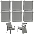 thumbnail image 1 of Kimunuk 6Pcs Outdoor Chair Cushions Slipcovers, 19" x 19" Light Grey Replacement Waterproof Non-Slip Patio Seat Cushion Covers with Handle, Covers Only, 1 of 7