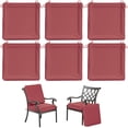 thumbnail image 1 of Kimunuk 6Pcs Outdoor Chair Cushions Slipcovers, 22" x 22" Fuchsia Red Replacement Waterproof Non-Slip Patio Seat Cushion Covers with Handle, Covers Only, 1 of 7