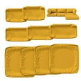 thumbnail image 1 of Kimunuk 9Pcs Outdoor Slipcovers for Cushions, Waterproof Patio Cushion Replacement Covers with Zipper for 4-Seat Patio Furniture Set, Yellow, 1 of 6