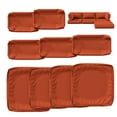 thumbnail image 1 of Kimunuk 9Pcs Outdoor Slipcovers for Cushions, Waterproof Patio Cushion Replacement Covers with Zipper for 4-Seat Patio Furniture Set, Orange, 1 of 6