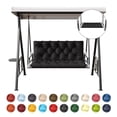 thumbnail image 1 of Kimunuk Outdoor Porch Swing Cushion, 47" X 40" X 5" Waterproof Bench Chair Replacement Cushion with 6 Ties for Patio, Black, 1 of 7