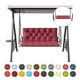 thumbnail image 1 of Kimunuk Outdoor Porch Swing Cushion, 47" X 40" X 5" Waterproof Bench Chair Replacement Cushion with 6 Ties for Patio, Fuchsiared, 1 of 7