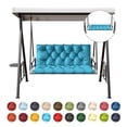 thumbnail image 1 of Kimunuk Outdoor Porch Swing Cushion, 47" X 40" X 5" Waterproof Bench Chair Replacement Cushion with 6 Ties for Patio, Lake Blue, 1 of 7