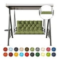thumbnail image 1 of Kimunuk Outdoor Swing Cushion , 47" X 40" X 5" Waterproof Bench Chair Replacement Cushion with 6 Ties for Patio Porch, Light Green, 1 of 7