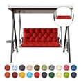 thumbnail image 1 of Kimunuk Outdoor Porch Swing Cushion, 47" X 40" X 5" Waterproof Bench Chair Replacement Cushion with 6 Ties for Patio, Red, 1 of 7