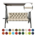thumbnail image 1 of Kimunuk Outdoor Swing Cushion , 60" X 40" X 5" Waterproof Bench Chair Replacement Cushion with 6 Ties for Patio Porch, Cream, 1 of 7