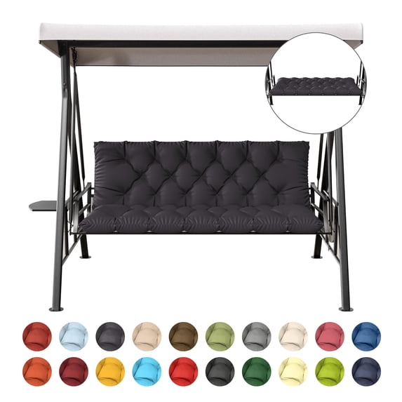 Kimunuk Outdoor Cushion , 40" X 40" X 5" Waterproof Bench Chair Replacement Cushion with 6 Ties for Patio Porch, Green