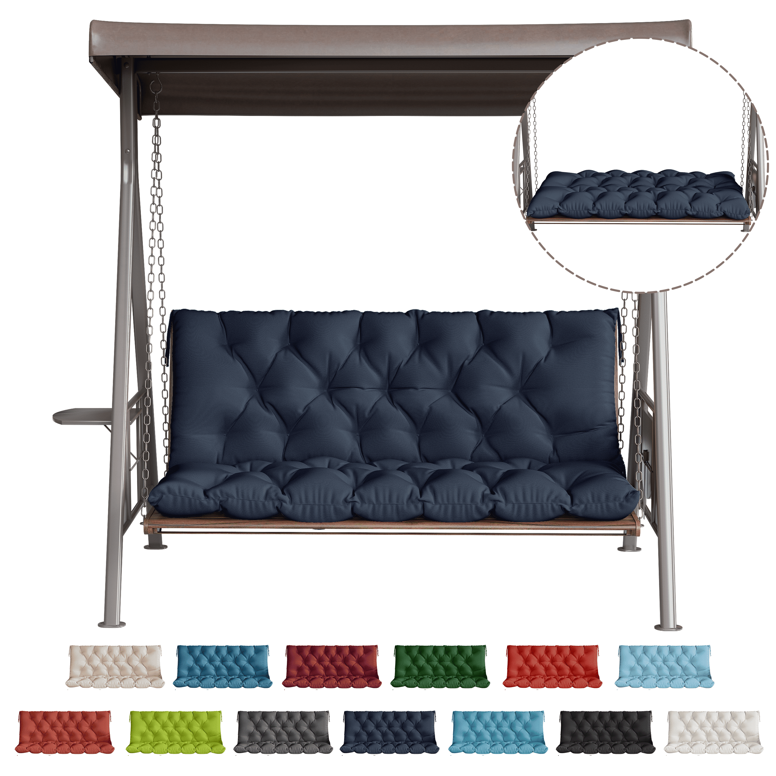 Kimunuk Cushion for Swing Chair Matalde Garden Bench Cushion Waterproof ...