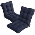 thumbnail image 1 of Kimunuk Outdoor Chair Cushions Set of 2, 39 x 20 x 4 in Non Slip Porch Swing Cushion Seat Back Cushions with Ties for Indoor Patio Rocking Chair, Navy Blue, 1 of 7